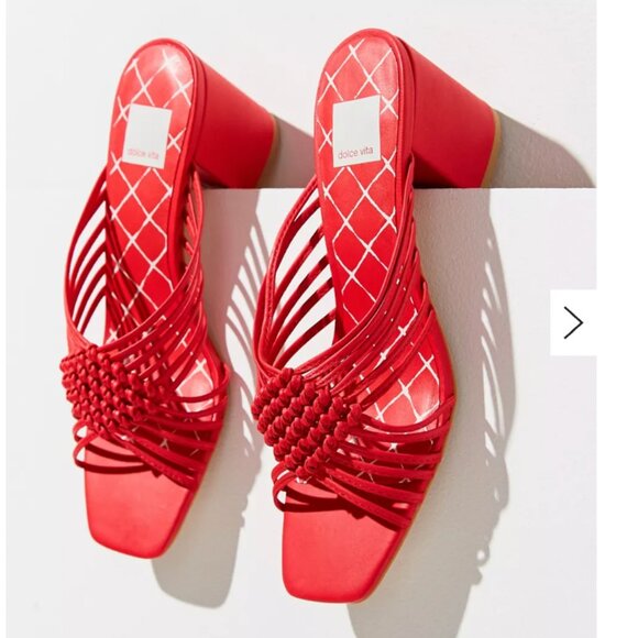 Dolce Vita Shoes - Urban Outfitters Dolce Vita Delana Sandal red woven leather